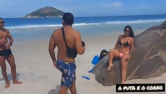 Wild Beach Sex With Two Black People During Photo Shoot