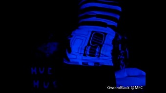Watch A Man Dance In The Black Light With His Butt