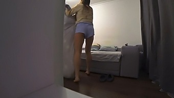 Watch As A Married Woman Cheats At Home On The Couch While Her Husband Is Away At Work