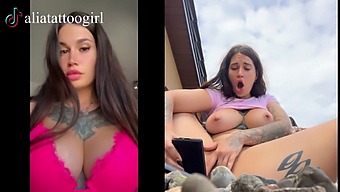 Exclusive Compilation Of Tiktok Model'S Public Beach Play With Dildo And Stunning Orgasm