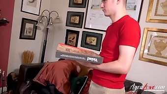 Redhead Milf Exchanges Sex For Pizza In Amateur Video