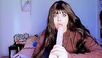 A Young Girl Dominates With Her Oral Skills And Takes On A Huge Dildo