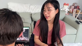 Asian Coed Elle Lee'S Steamy Oral Lesson With Her Tutor In Hd