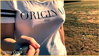 The Spouse Goes For A Stroll On The Golf Links Without A Bra