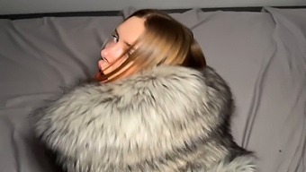 Teen Babe With Fur Coat Gets Pov Facial Cumshot