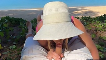Public Sex On The Beach With A Horny Blonde