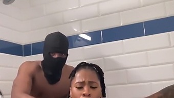 Black Beauty Gets Her Ass Pounded In The Shower!